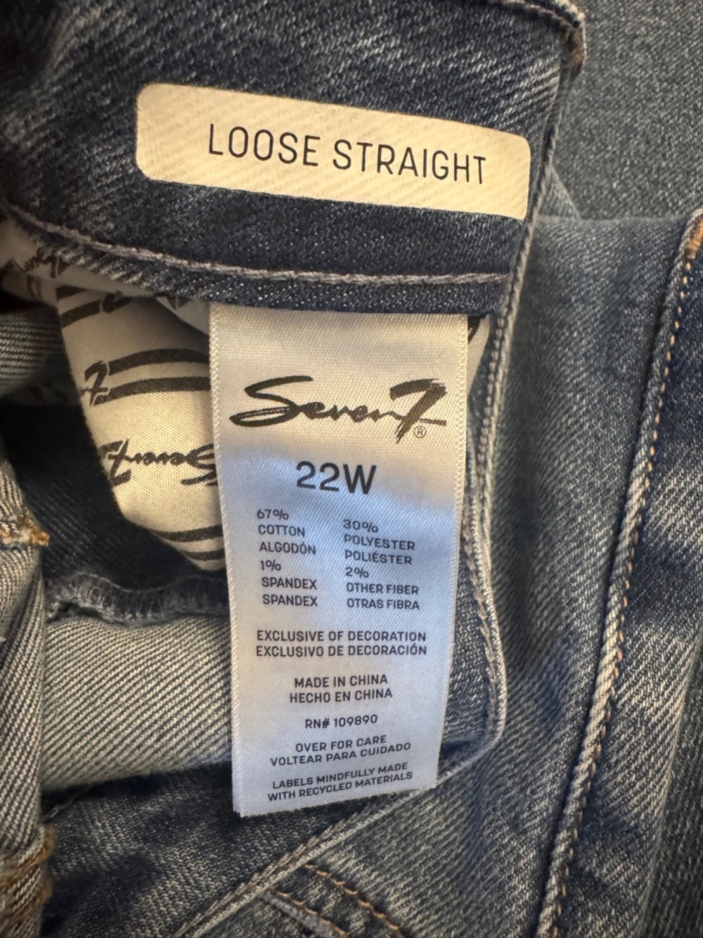Seven7 Plus Size Straight Leg Jean - Picture 10 of 14